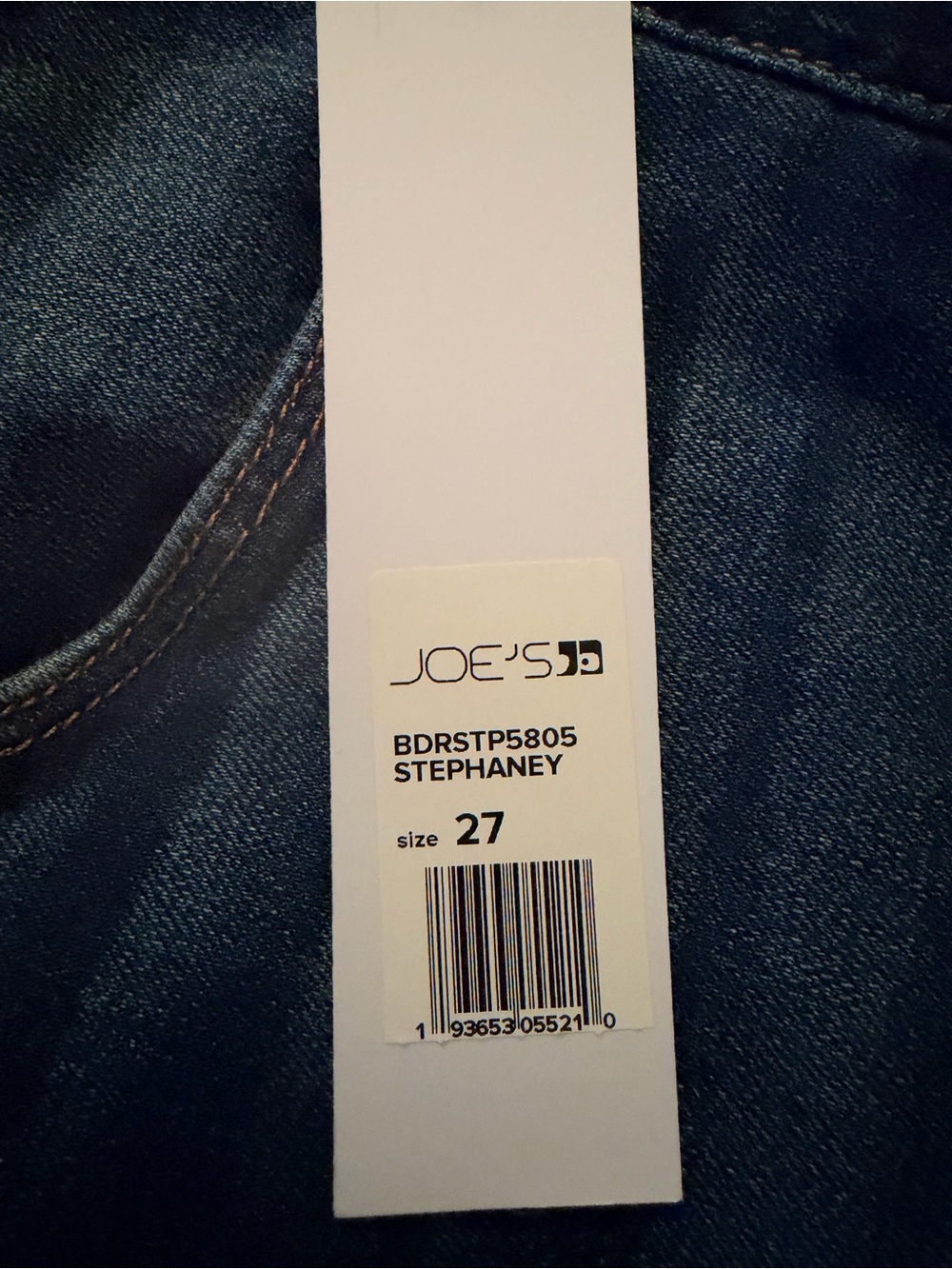 Joe's Jeans Stephaney Straight-Leg Dark Blue Denim